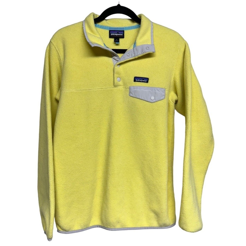 Patagonia‎ Lightweight Synchilla Snap-T Fleece Pullover Yellow Women’s Medium